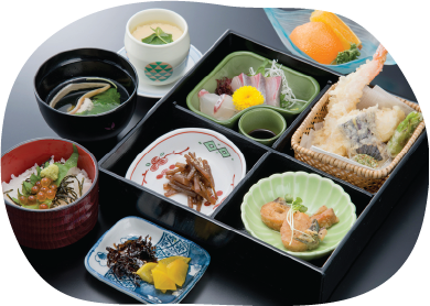 日帰り温泉のお料理 ゆの花セット