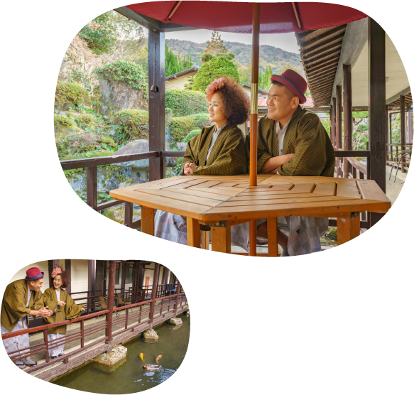 紫水園のおすすめポイント 回廊から望む日本庭園は絶景！